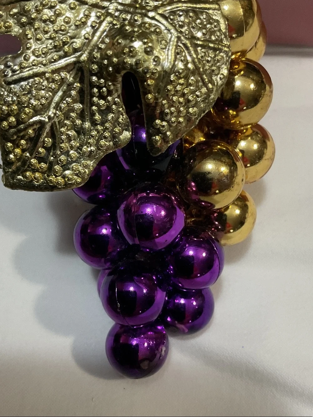 Vintage gold and purple ornament